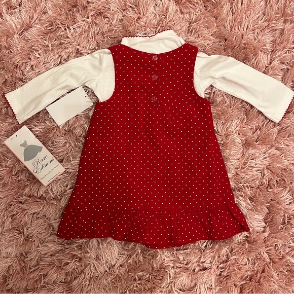 Two Piece RARE EDITIONS Christmas Tree Holiday DRESS 18 months - Picture 6 of 9